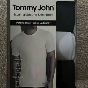 Tommy John Men's White Crew Neck Undershirt 3 Pack Size M Breathable